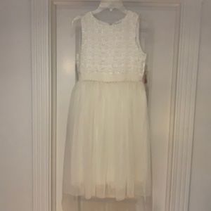Dorissa Lace Pleated Dress